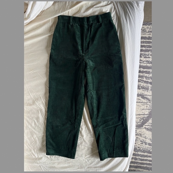 & Other Stories wide wale forest green corduroy pants - Picture 3 of 11